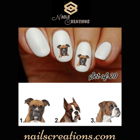 Boxer Dog Nail Decals Stickers Water Slides Nail Art - Nails Creations