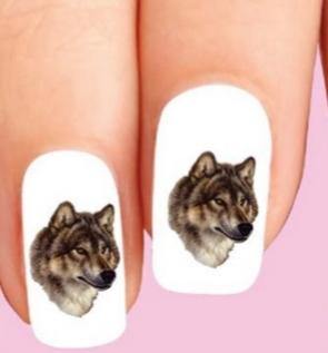 Brown Wolf Waterslide Nail Decals - Nails Creations