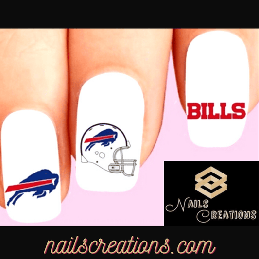 Buffalo Bills Football Assorted Waterslide Nail Decals - Nails Creations