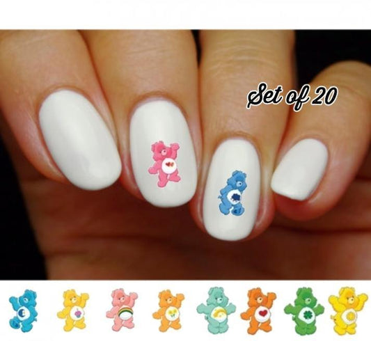 Care Bears Assorted Nail Decals Stickers Water Slides Nail Art - Nails Creations