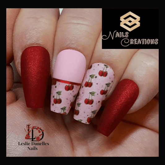 Cherries Cherry Full Nail Decals Stickers Water Slides Nail Art - Nails Creations