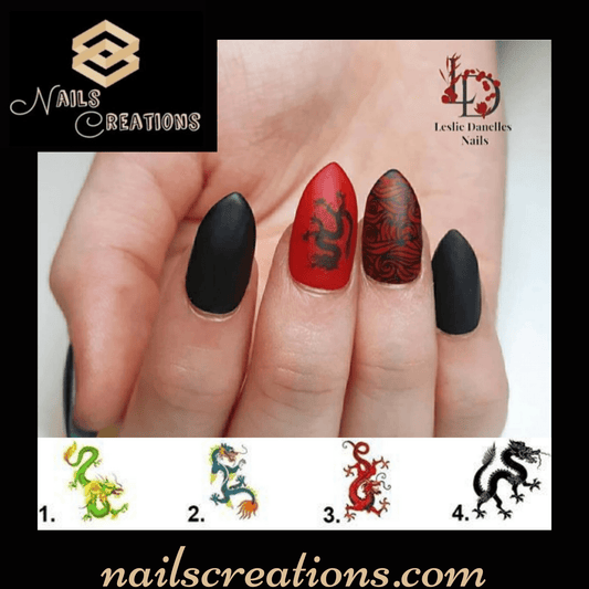 Chinese Dragon Waterslide Nail Decals - Nails Creations