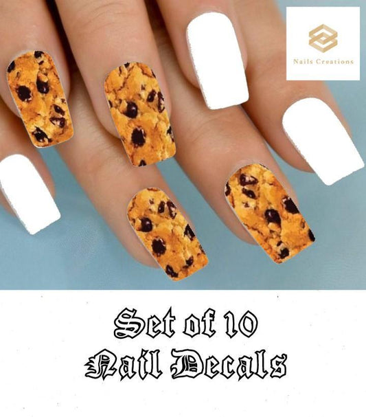 Chocolate Chip Cookie Full Waterslide Nail Decals - Nails Creations