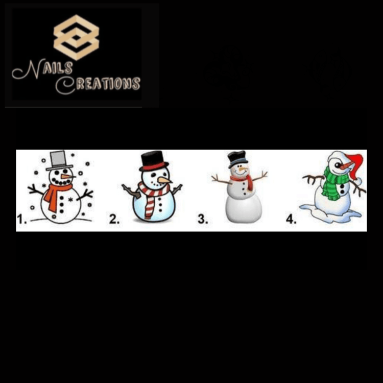 Christmas Holiday Snowman Waterslide Nail Decals - Nails Creations