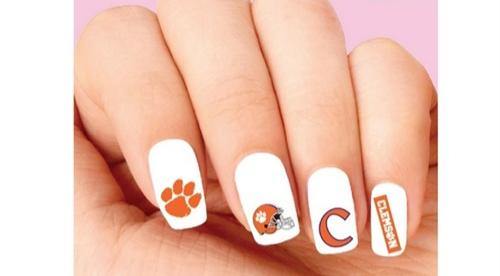 Clemson Tigers Assorted Waterslide Nail Decals
