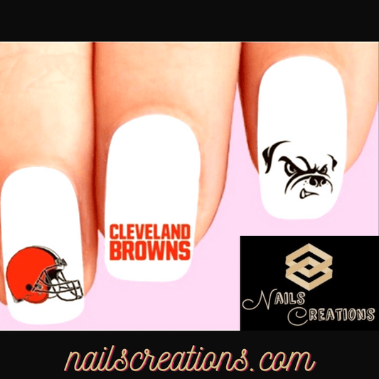 Cleveland Browns Football Assorted Waterslide Nail Decals - Nails Creations