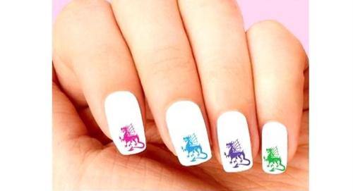 Colorful Dragons Assorted Waterslide Nail Decals