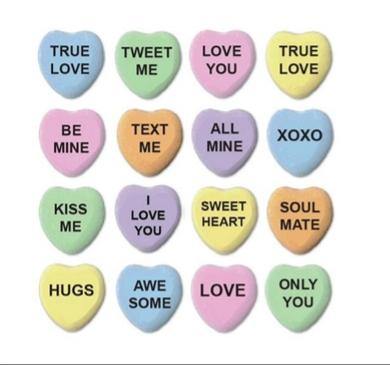 Conversation Candy Hearts Assorted Waterslide Nail Decals - Nails Creations
