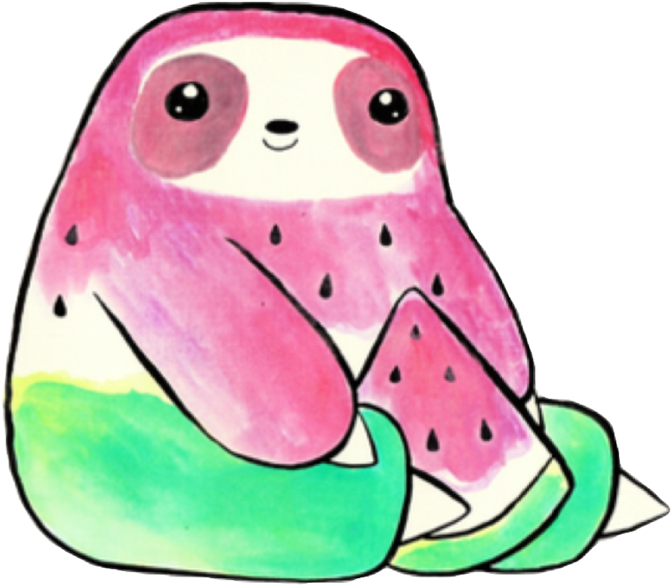 Cute Cartoon Character Watermelon Fruit - Nail Art Waterslide Decals - Nails Creations - Nails Creations