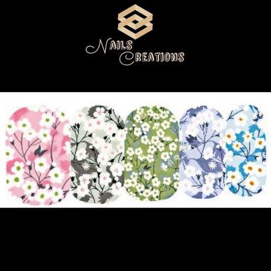 Cute Flowers Full Nail Art Waterslide Decals - Nails Creations
