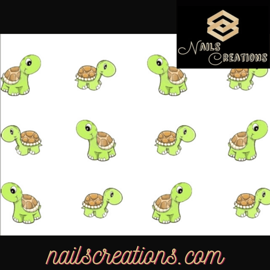 Cute Turtles Assorted Set of 20 Waterslide Nail Decals - Nails Creations