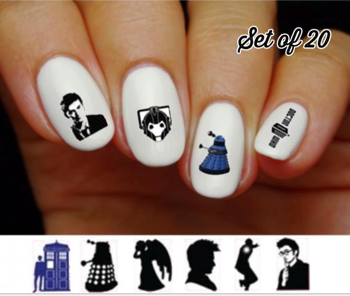 Doctor Who Assorted Nail Decals Stickers Water Slides Nail Art - Nails Creations