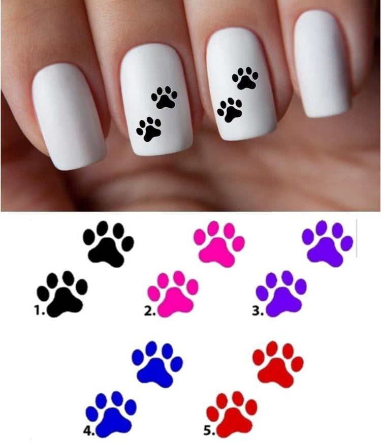Dog Paw Prints Nail Decal Stickers Water Slides Nail Art - Nails Creations