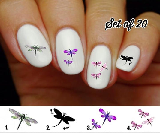 Dragonfly Nail Decals Stickers Water Slides Nail Art - Nails Creations