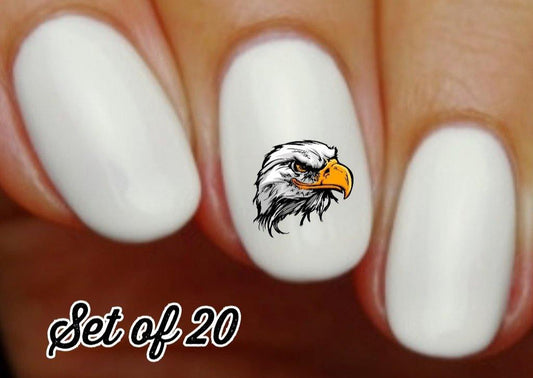 Eagle Head Nail Decals Stickers Water Slides Nail Art - Nails Creations