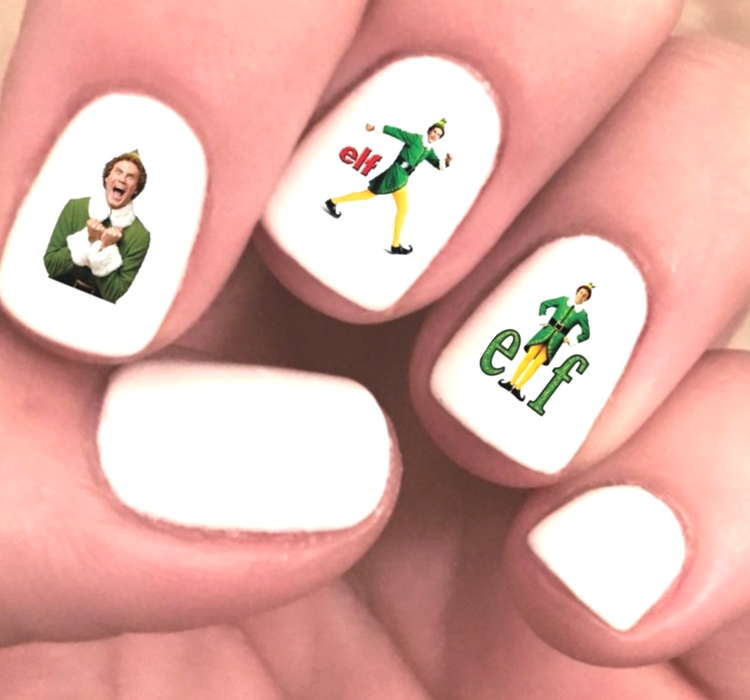 Elf The Movie Christmas Assorted Waterslide Nail Decals - Nails Creations