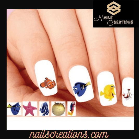 Finding Nemo Dory Assorted Nail Tattoo Water Slide Decals - Nails Creations