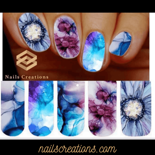 Floral Nail Art Full Waterslide Decals NC - 1003 - Nails Creations