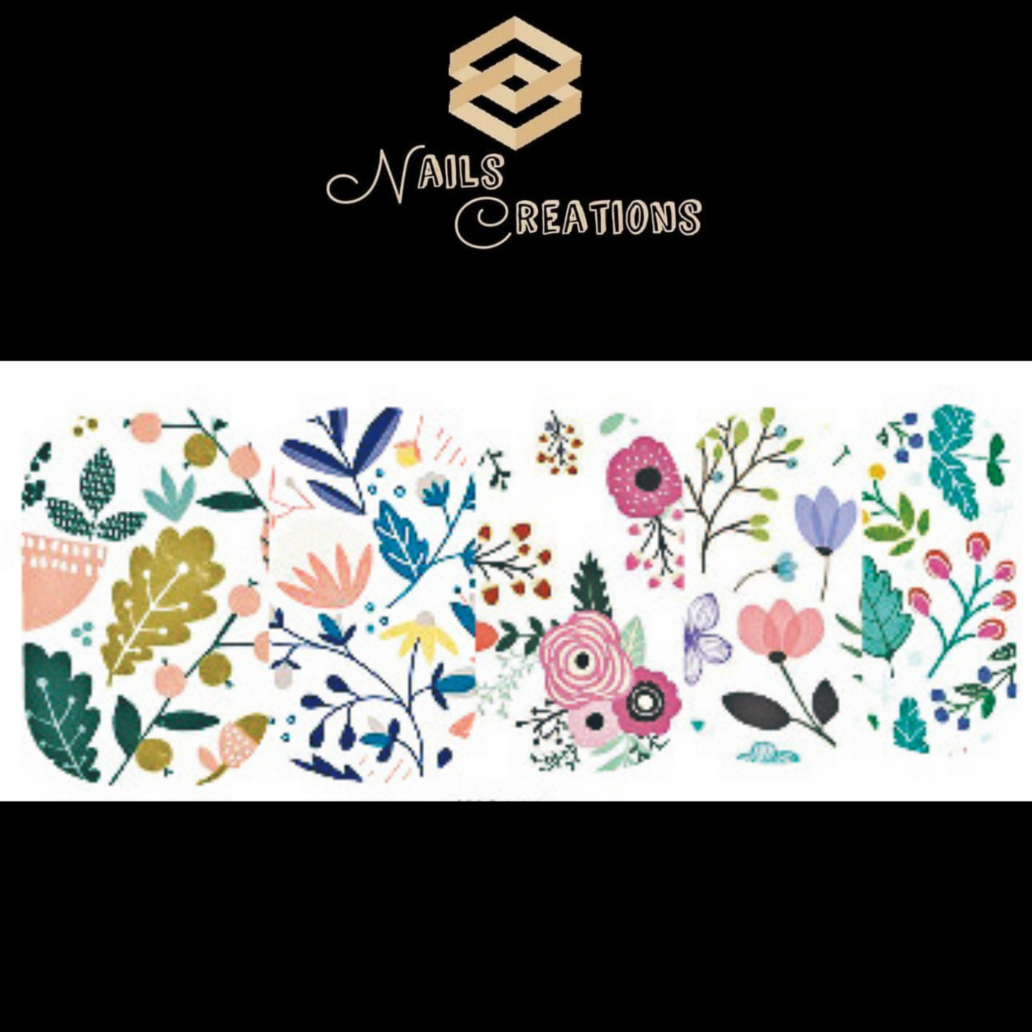 Flowers Nail Art Full Waterslide Decals - WG286 - Nails Creations