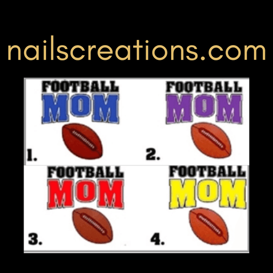 Football Mom Waterslide Nail Decals - Nails Creations