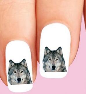 Grey Wolf Waterslide Nail Decals - Nails Creations