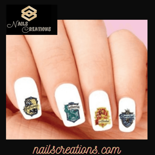 Harry Potter Quidditch Team Crests Assorted Nail Decals Stickers Waterslides Nail Art - Nails Creations