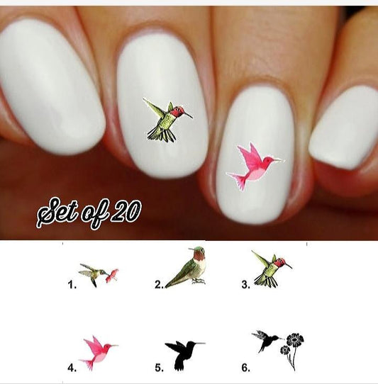 Hummingbird Nail Decals Stickers Water Slides Nail Art - Nails Creations