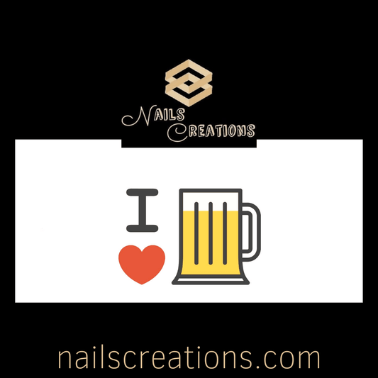 I Love Beer Waterslide Full Nail Decals - Nails Creations