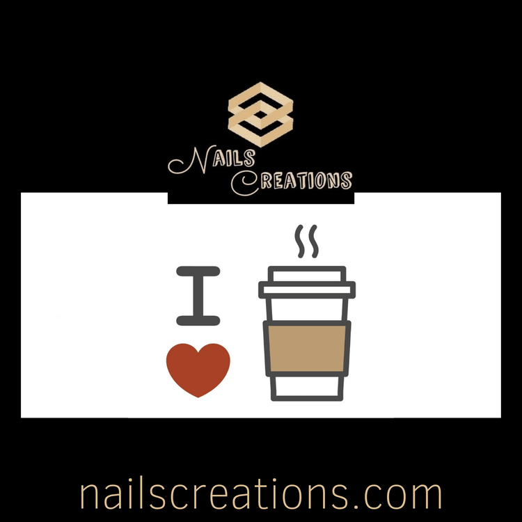 I Love Coffee Waterslide Full Nail Decals - Nails Creations