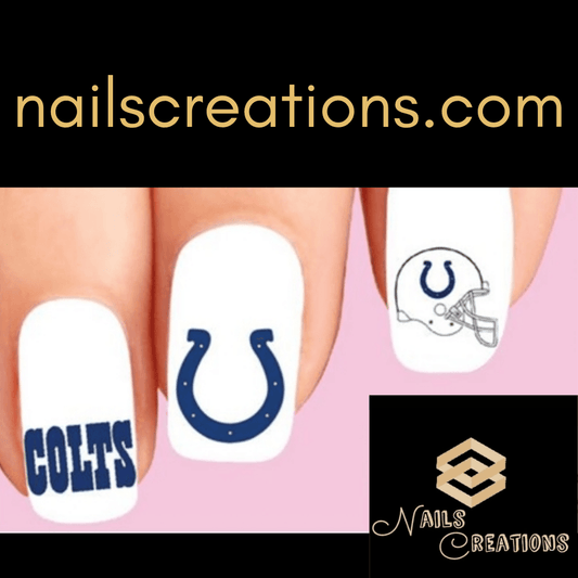 Indianapolis Colts Football Assorted Waterslide Nail Decals - Nails Creations
