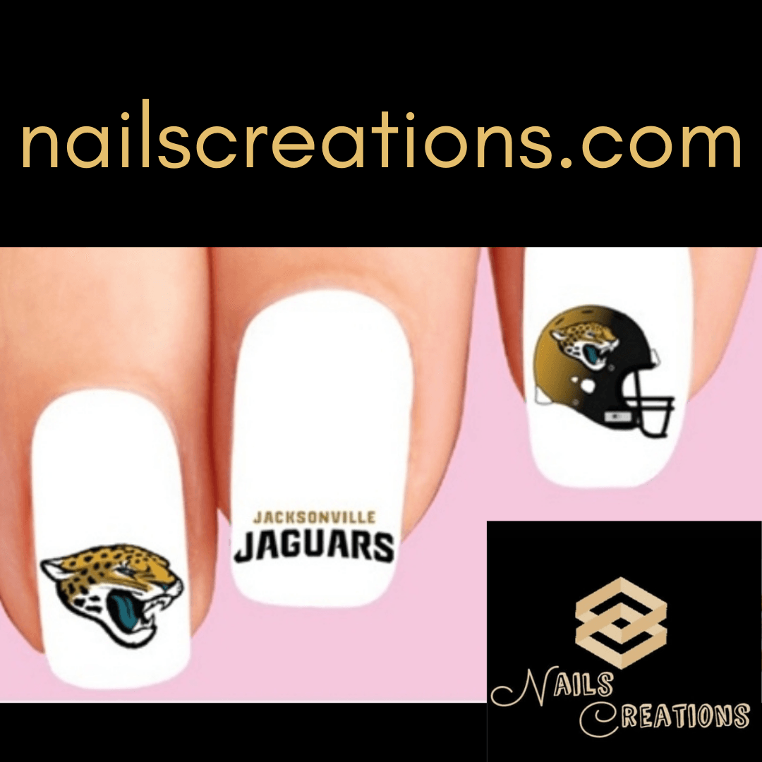 Jacksonville Jaguars Football Assorted Nail Decals Stickers Waterslide Nail Art Design - Nails Creations