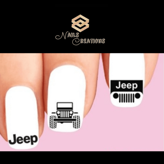 Jeep Off Road Assorted Set Nail Decals Stickers Waterslide Nail Art Design - Nails Creations