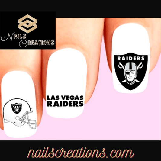 Las Vegas Raiders Football Assorted Waterslide Nail Decals - Nails Creations