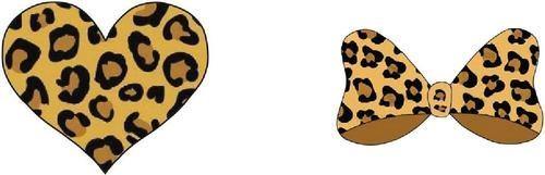 Leopard Heart & Bow Assorted Waterslide Nail Decals - Nails Creations