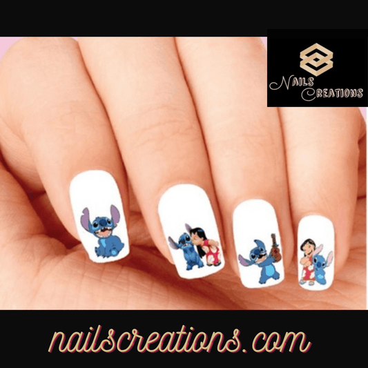Lilo and Stitch Assorted Set of 20 Waterslide Nail Decals - Nails Creations