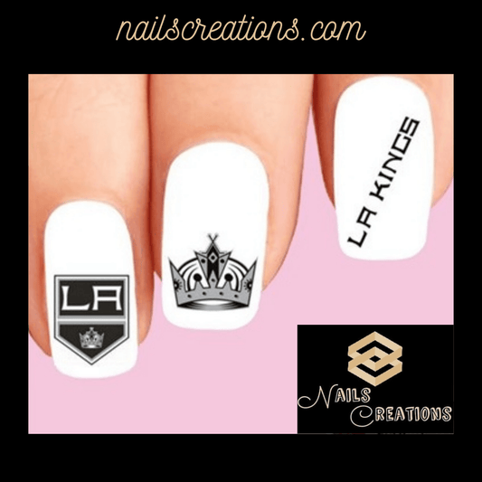 Los Angeles Kings Hockey Nail Decals Stickers Waterslide Nail Art - Nails Creations