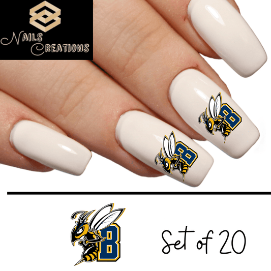MSUB Yellowjacket Waterslide Nail Decal Stickers Assorted Set of 20 - Nails Creations