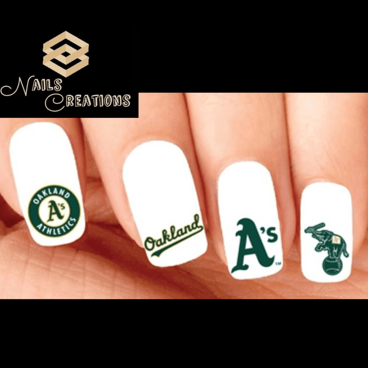 Oakland A's Athlectics Baseball Nail Decals