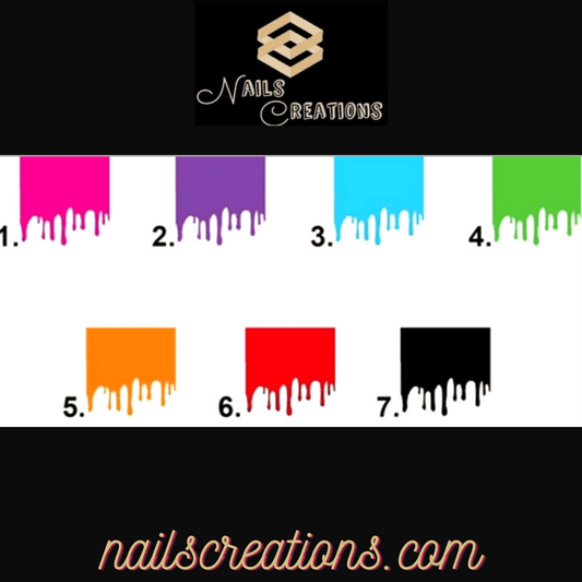 Paint Dripping Set of 10 Waterslide Nail Decals Tips - Nails Creations