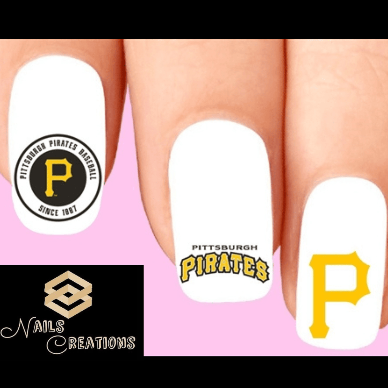 Pittsburgh Pirates Baseball Nail Decal Stickers 