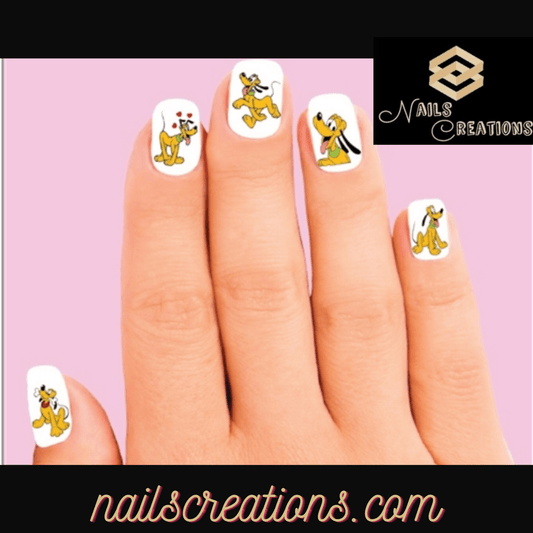 Pluto's Cartoon Assorted Set of 20 Waterslide Nail Decals - Nails Creations