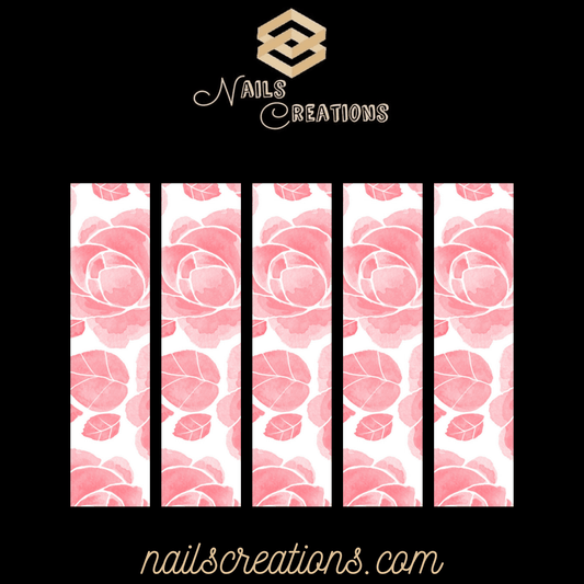 Floral X-Long Full Waterslide Nail Decals - Floral Design - Nails Creations