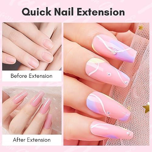 Poly Nail Extension Gel, 50ML Nude Nature Day-dream Classic Gel Color Builder Nail Gel Poly Extension Gel -Long-Lasting and Easy to Use Supplies for Trendy Nail Art Design Salon - Nails Creations