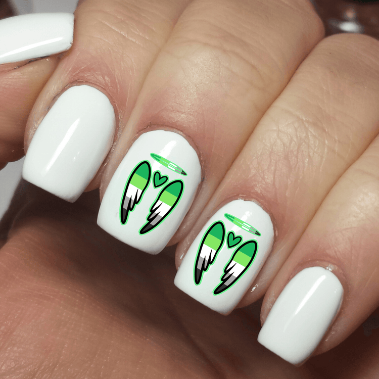 A Spec Tacular - Pride Angel Wings Nail Art Decals - Waterslides - Nails Creations