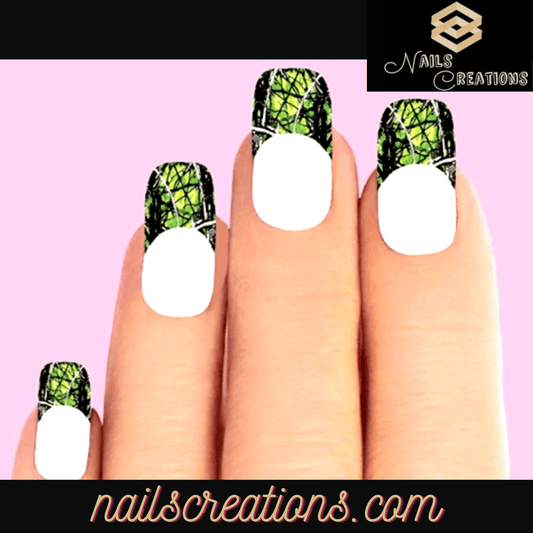 Realtree Green Camo Mossy Oak Camouflage Set of 10 Waterslide Nail Decals Tips - Nails Creations