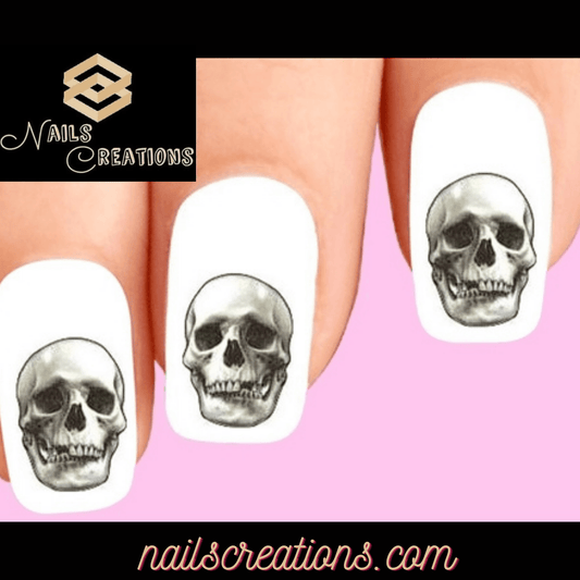 Skull Set of 20 Waterslide Nail Decals - Nails Creations