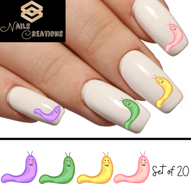 Slug Waterslide Nail Decal Stickers Assorted Set of 20 - Nails Creations