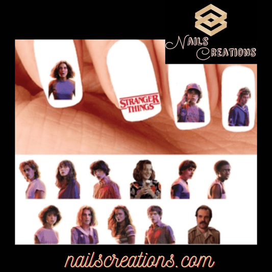 Stranger Things Assorted Set of 20 Waterslide Nail Decals Stickers Nail Art - Nails Creations