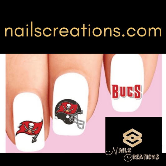 Tampa Bay Buccaneers Football Assorted Waterslide Nail Decals - Nails Creations