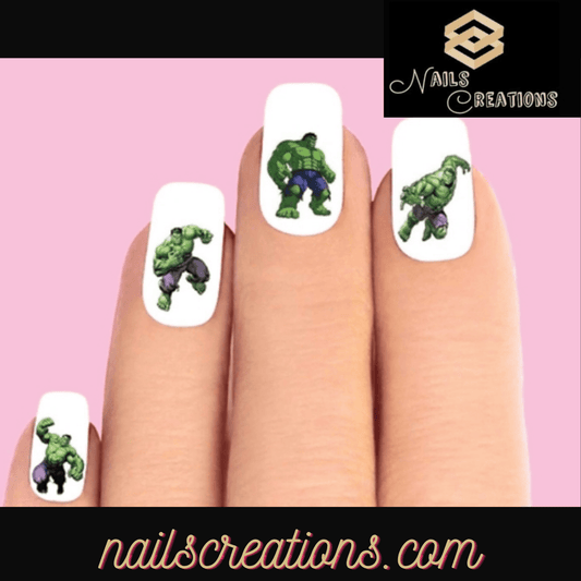 The incredible Hulk Assorted Set of 20 Waterslide Nail Decals - Nails Creations